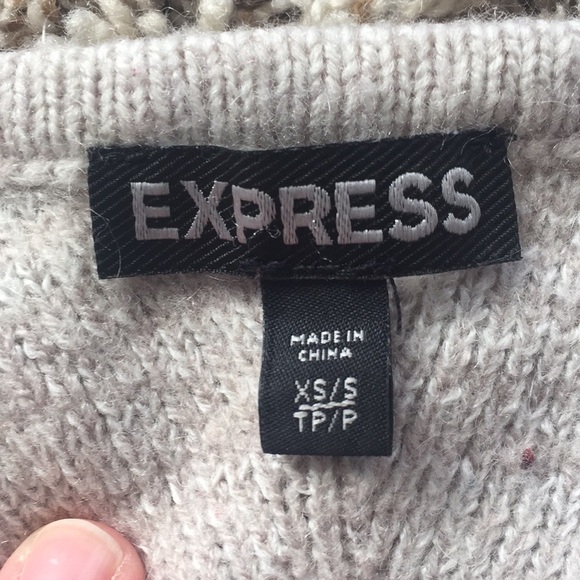 Express brand khaki flowy sweater size XS - Picture 2 of 2
